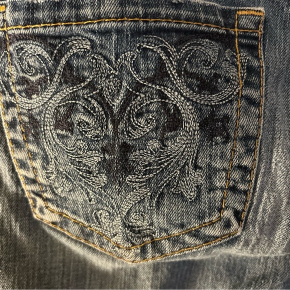 Big Star Women's Straight Leg Casey Jeans Size 28R Embroidered Back Pockets - Picture 5 of 16